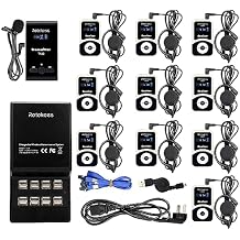 Retekess T130 Assistive Listening System, Tour Guide Headsets, Classic Style, Easy to Use, 16 Port USB Charging Station, Whisper Wireless Tour Guide System for Church, Plant 1 TX 10 RX