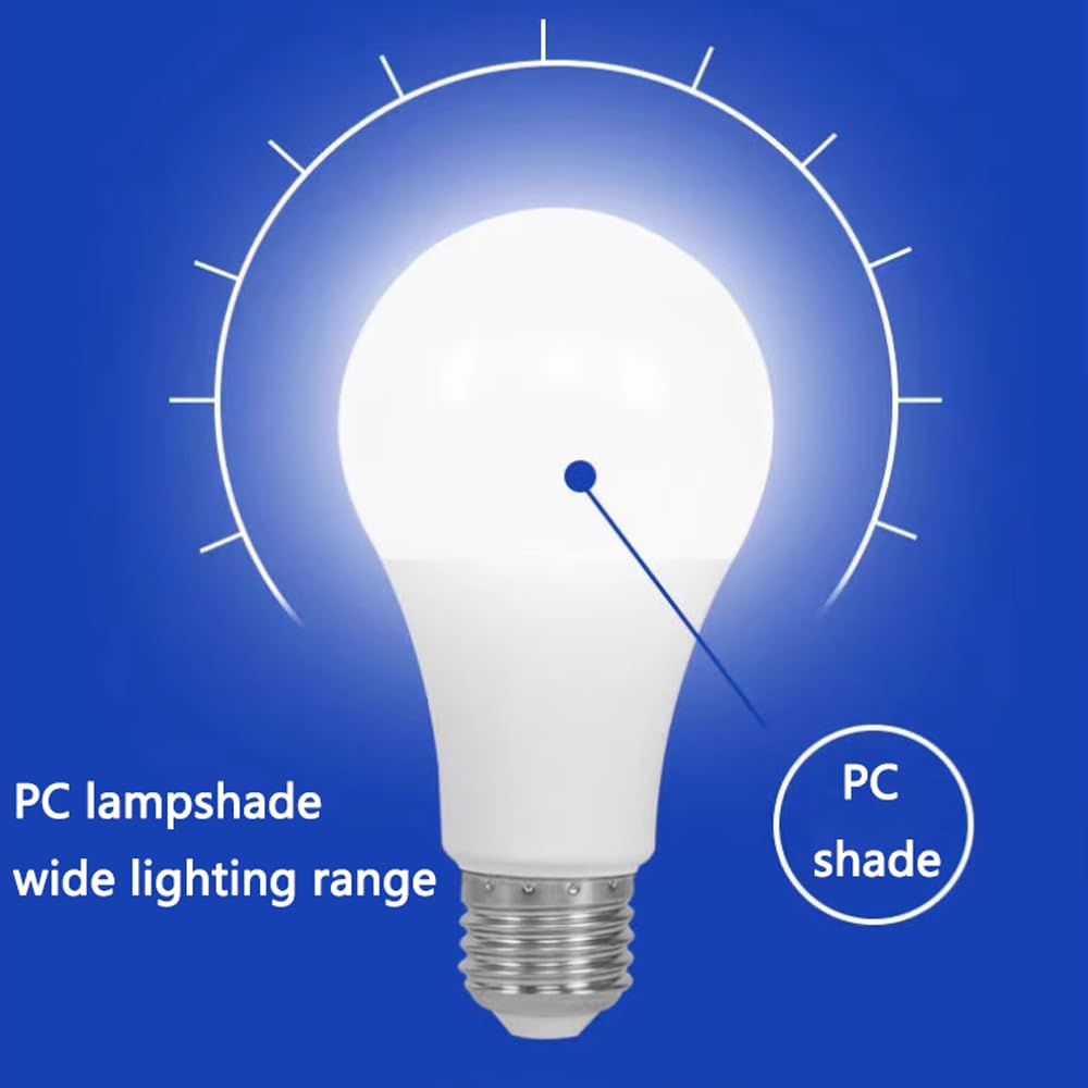 Paquete de 2/10 bombillas LED E27, bombilla LED superbrillante, bombilla de brillo con atenuación de tres velocidades, lámpara de bajo consumo E27 ajustable por segmento, bombillas estándar A70