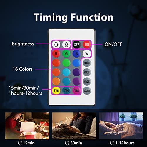 Levitating Moon Lamp, Azimom 16 Colors 5.9Inch Magnetic Floating Moon Lamp Spinning In Air Freely Dimming Timing 3D Night Light With Wooden Base For Office Bedroom Decoration #TOP5