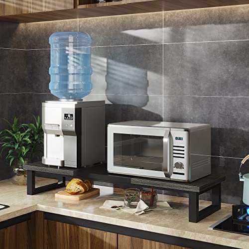 Yaohuoo 45" Large Tv Riser For 32-55 Inch Tv, Tabletop Tv Riser Stand Shelf With Steel Legs, Dual Monitor Stand For Home Office,Gray #TOP5