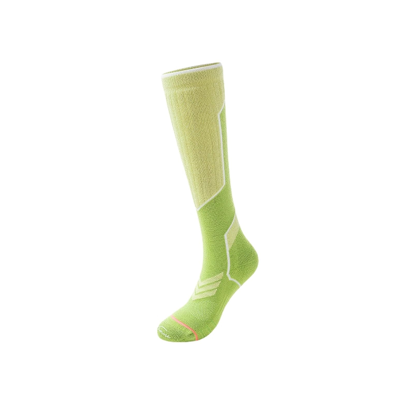 Chaussettes Chaussettes De Ski Chaude Épaisses À Haut Niveau pour Femmes Chaussettes De Sport-Vert