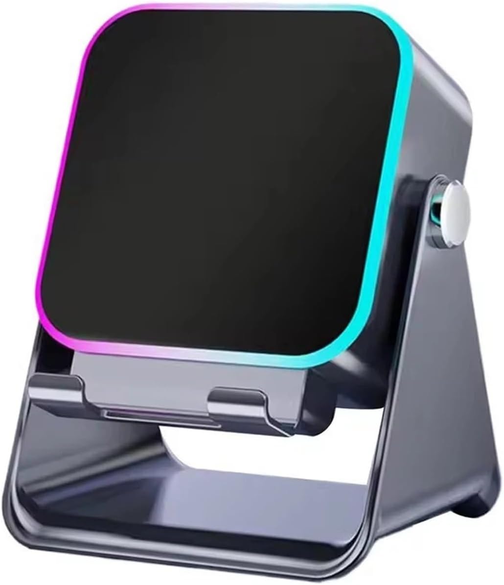 Magnetic Induction Bluetooth Speaker Phone Stand RGB Lights 5000mAh Battery Portable Desktop Wireless Amplifier