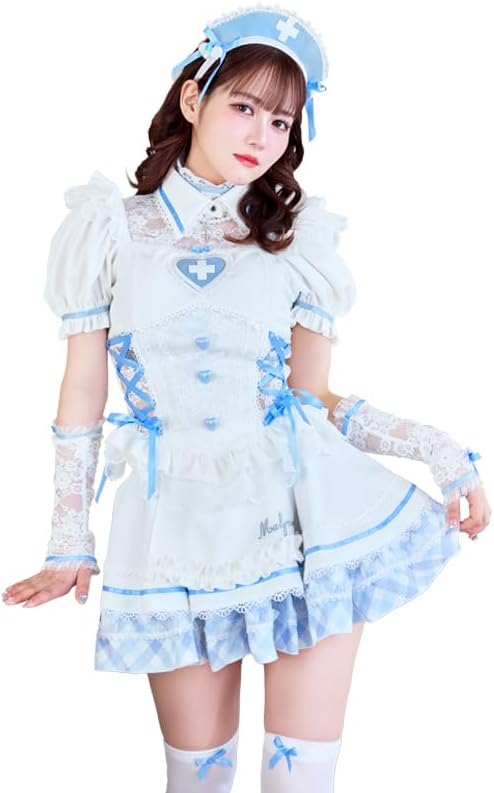 Amazon.co.jp: [Malymoon] コスプレ ナース 看護師 ブルー レッド