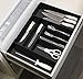 Simple Houseware Expandable Kitchen Drawer Flatware Organizer, Black – Adjustable Cutlery Tray with 9 Compartments for Utensils and Silverware