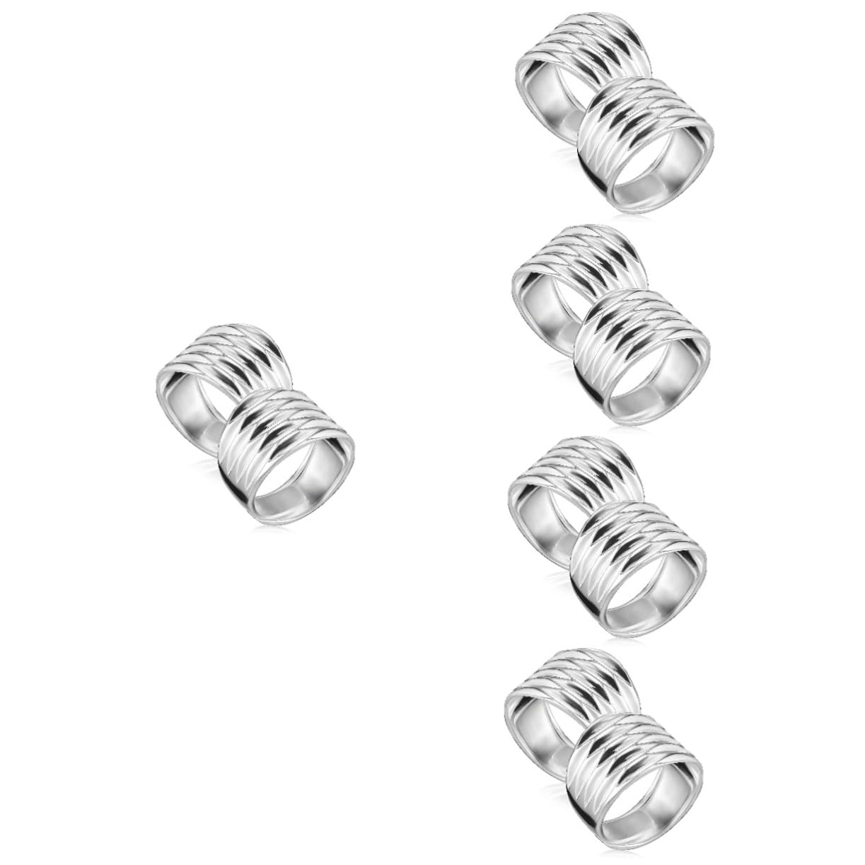 Healvian 5 Series Anillo Mujer Ajustador Para Anillos Para Mujer Plata De Decoración De Dedo Para Chicas Adolescentes Lindos s Cobre 2 Piezas X 5