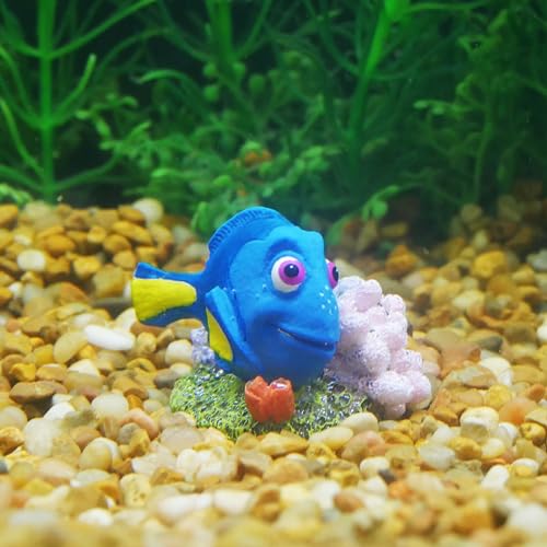 Image of Penn-Plax - Officially Licensed Disney's Finding NEMO Aquarium Ornament - Dory with Pink & Purple Coral - Mini Sized 1.6 inch Tall