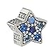 Produktbild chicbuy Christmas Kollektion Blau Bright Star Kristall Perlen 925 Silber DIY passt für Original Pandora Charm-Armbänder Fashion Jewelry