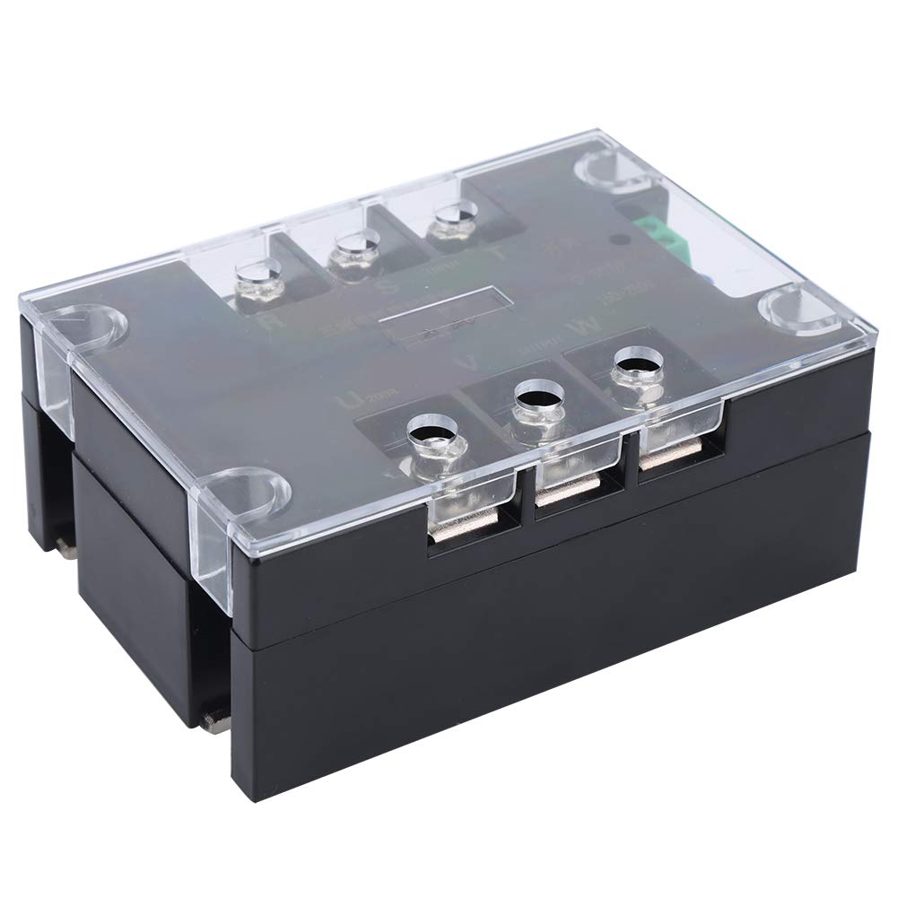 Módulo de Arranque Suave del Motor Controlador de relé Inferior de Latón TSR 200WA R1 20KW con Disipador de Calor Módulo de Arranque Suave del Motor Trifásico para Control de Motores