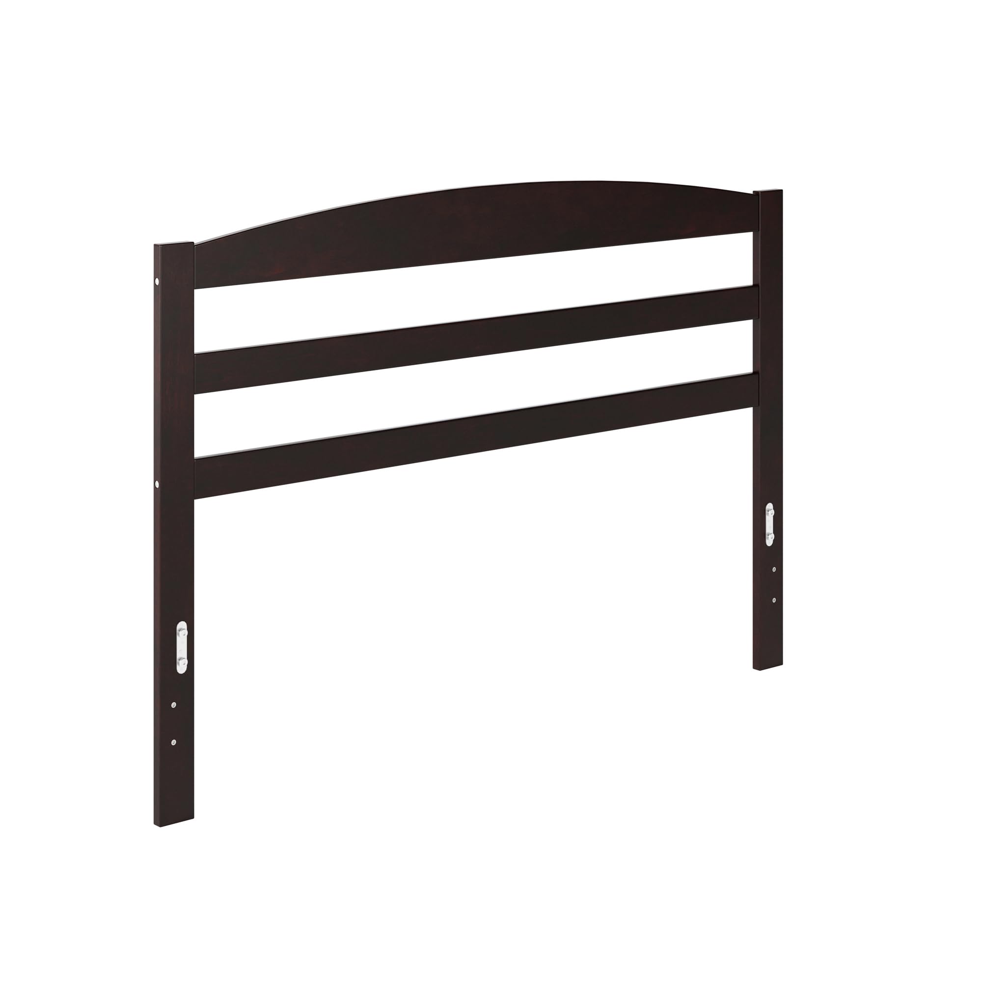 AFI, Warren, Arched Horizontal Slat Wood Headboard with Attachable USB Charger, Queen, Espresso