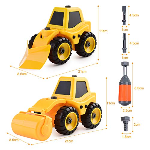 Take Apart Toys Construction Truck Take Apart Toy for Boys- Gift Toys for Boys 3,4,5,6,7 Year Olds,Kids Stem Building Toy,Truck Toys DIY Engineering Learning Educational Toy Vehicle