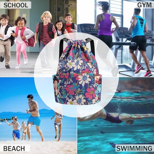 Image of MOCA Drawstring Gym Sports Backpack Lightweight Multipurpose Daypack Travel School College Daily Storage Carry Suitable Men Women Kids Adults Fitness Accessory