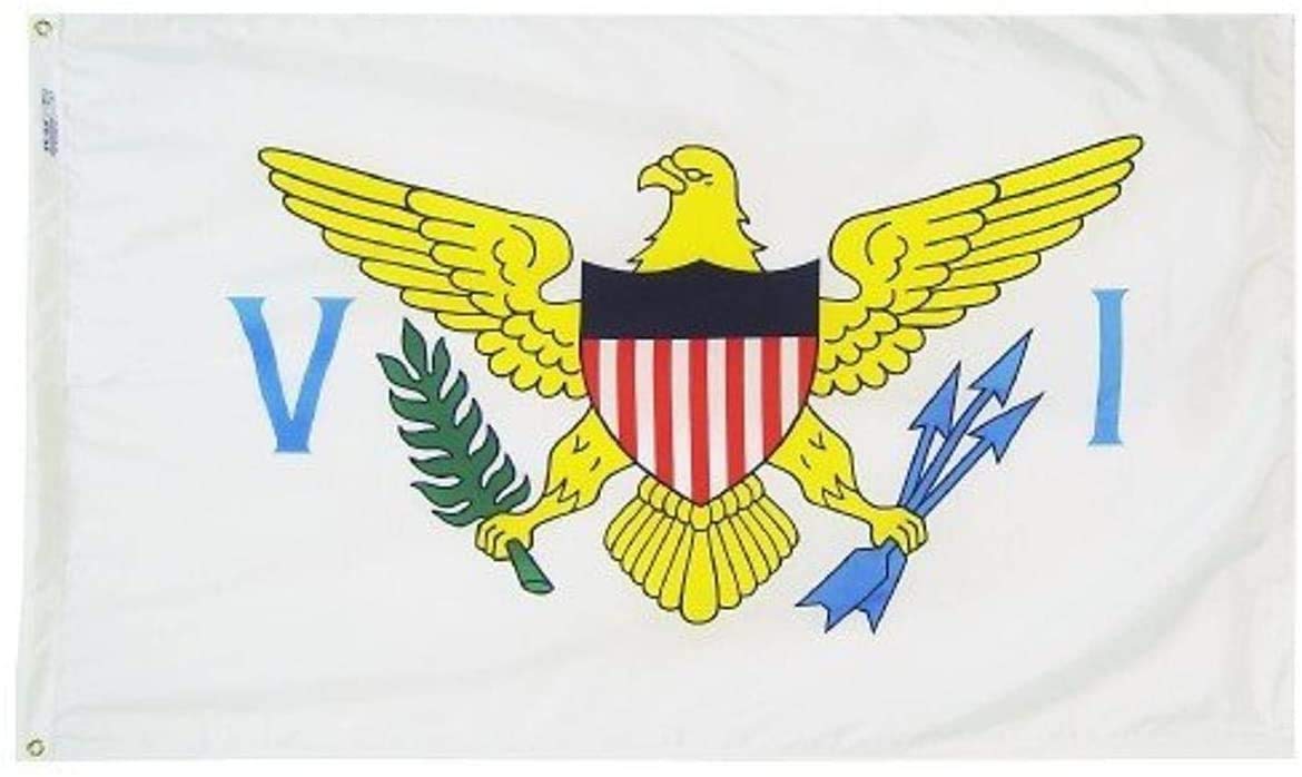 Annin Flagmakers Model 146850 US Virgin Islands 2x3 ft. Nylon SolarGuard NYL-Glo 100% Made in USA. Flag