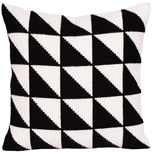 Kit coussin Collection d'Art noir et blanc 40 x 40 loisir créatif zen