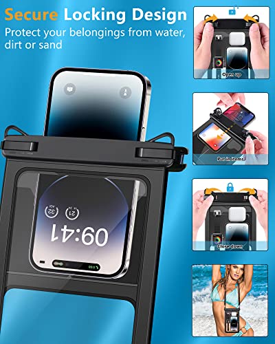 [2 Pack] Large Waterproof Phone Pouch, [Up To 10"] Dry Bags Universal For Iphone 14 Pro Max 13 12 11 Galaxy S22 S21 S20 Ipx8 Underwater Cell Phone Case Waterproof Protector For Swimming Kayaking Beach #TOP6
