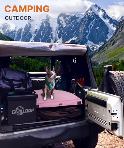 Image of GAIALOOP 3 Inch Memory Foam Camping Mattress, Dual Layer Thick Sleeping Camp Pad for Car Tent Cot, Roll-Up Portable Glamping Floor Bed for Guests Sleepover
