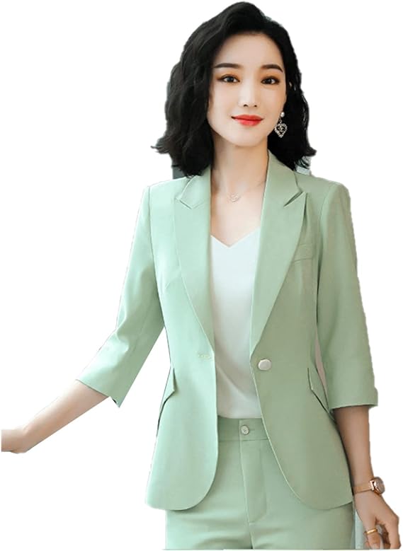 Amazon アウター スーツ レディース 柔らかい 薄い テーラードジャケット ジャケット 通勤ol 洋服 フェミニン ビジネス カジュアル 出勤服 トップス コート カジュアルブレザー サマースーツ オシャレスーツ 通勤コート オフィス コート ジャケット 通販