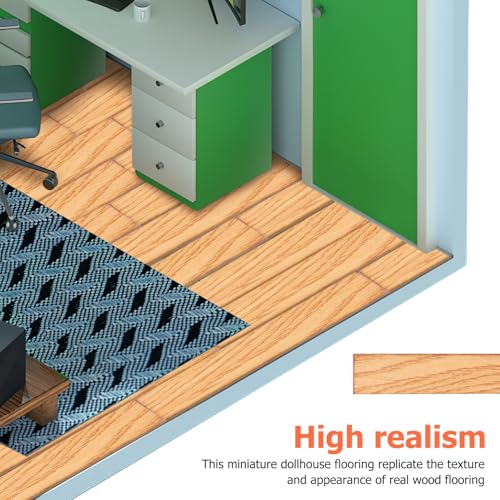 Plancher de maison de poupée sans colle 1:12 autocollant miniature OSALADI