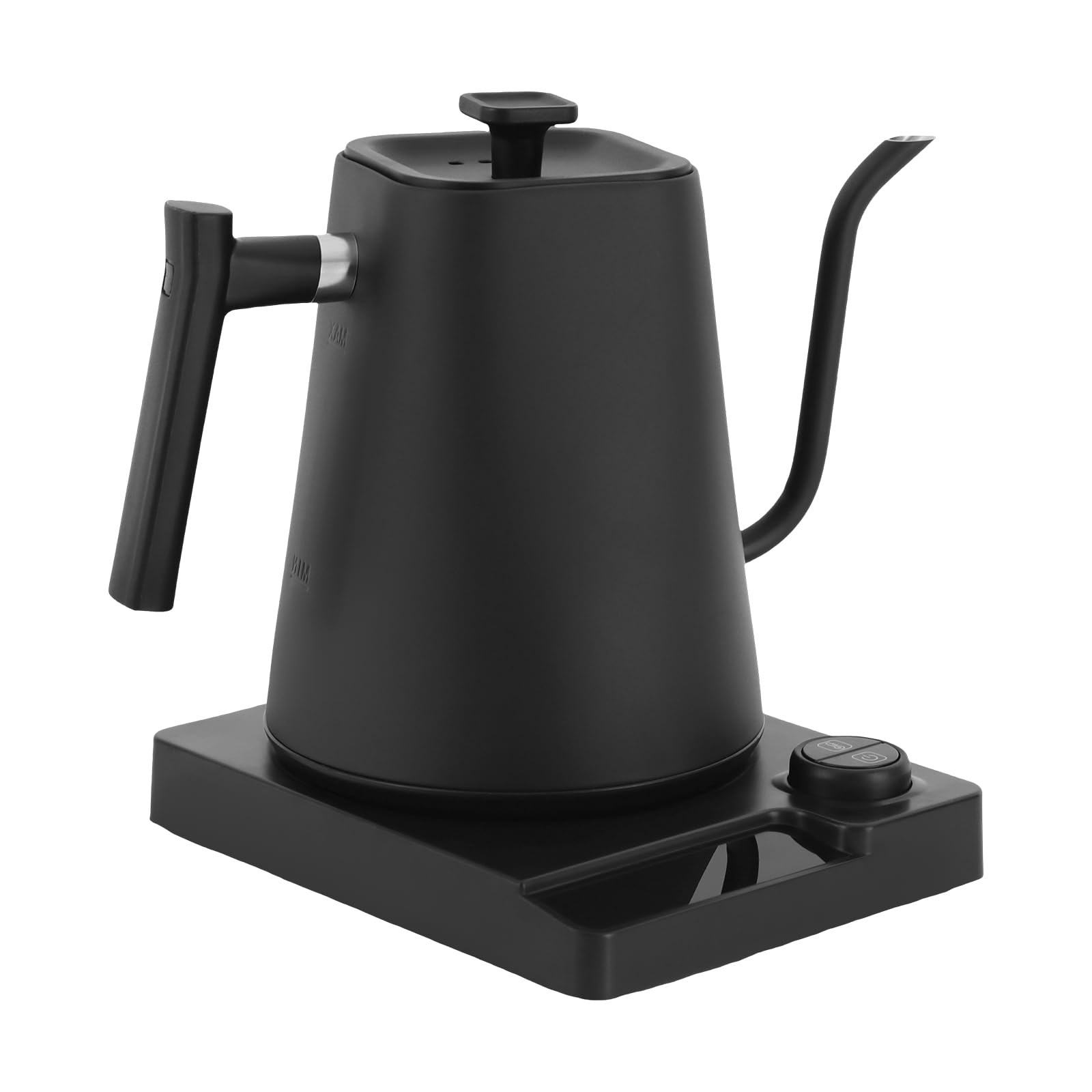 Bollitore elettrico a collo di cigno 1L Gooseneck Kettle 1200 W con funzione di calore 24 ore, indicatore LED 304 in acciaio inox per caffè, casa (nero)
