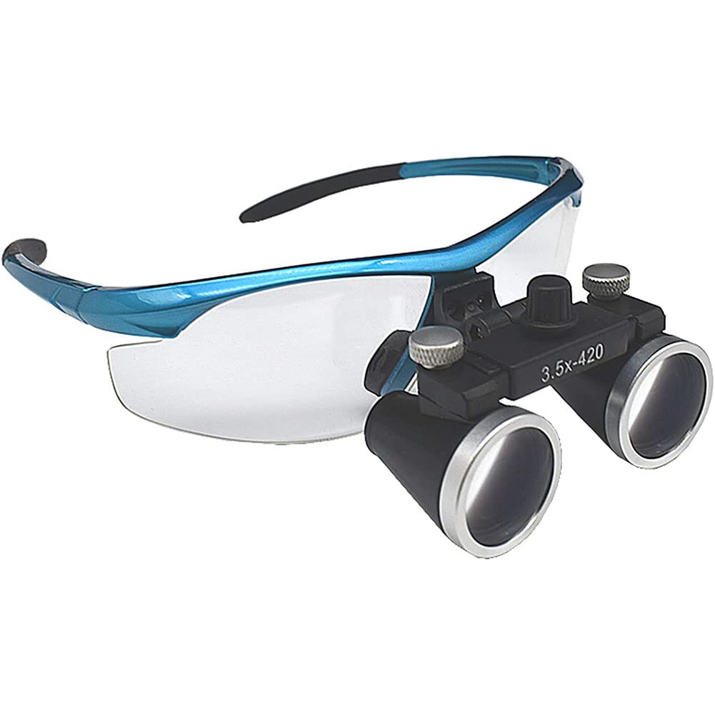 Lupas de 3.5X, lupa para diadema, lupas binoculares, lupas de luz montadas en la cabeza, utilizadas en ortopedia, microcirugía, cirugía, cirugía oral, lupas binoculares