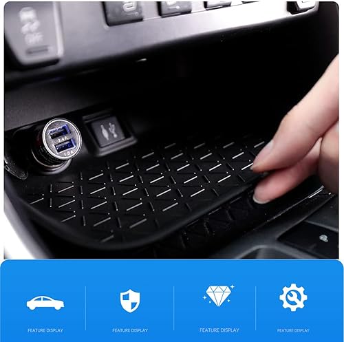 Miniatura 10 de CUCHIYUN Caja organizadora de almacenamiento para el conductor bandeja de inserción interior del conductor bandeja organizadora de consola central