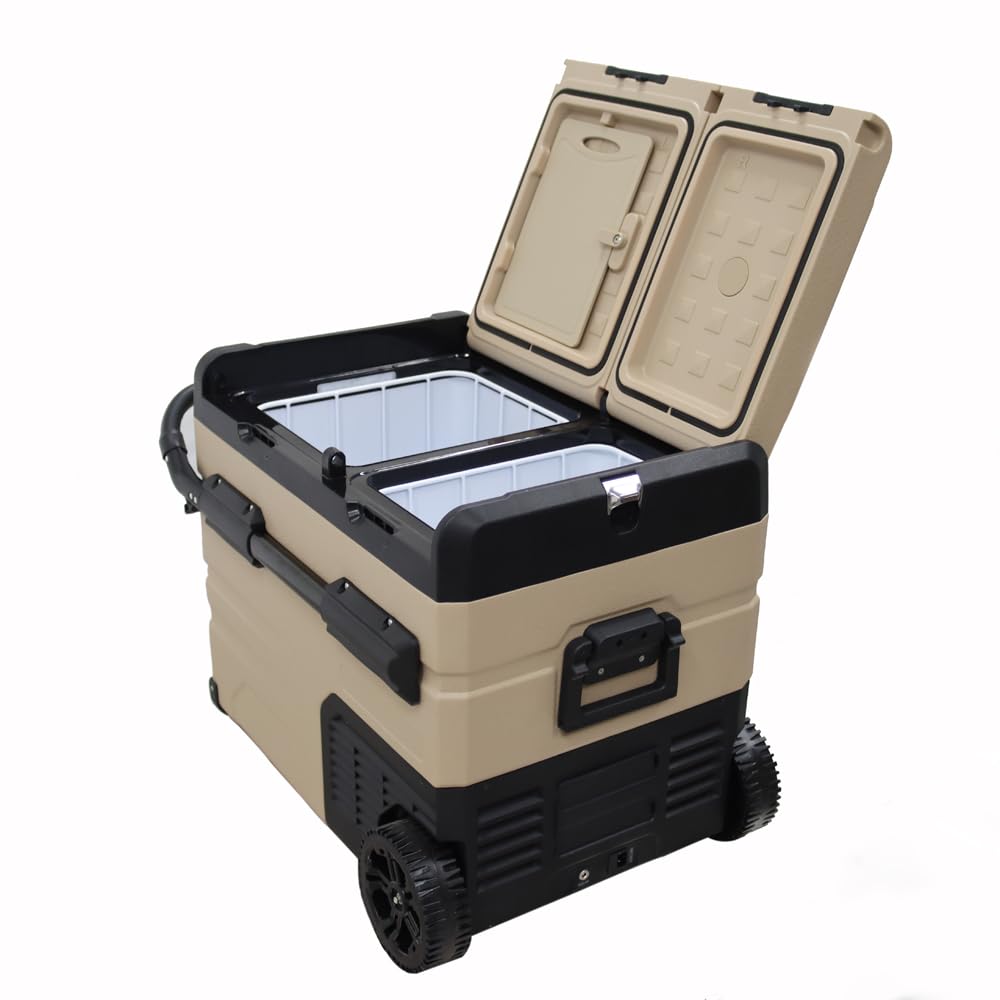 Intsupermai Small Refrigerator Car Household Dual Use Portable Fridge Freezer Portable Refrigerator 45l For Camping Car Truck Boat 12/24v Dc 100-240v Ac on Fridge.com - View 2