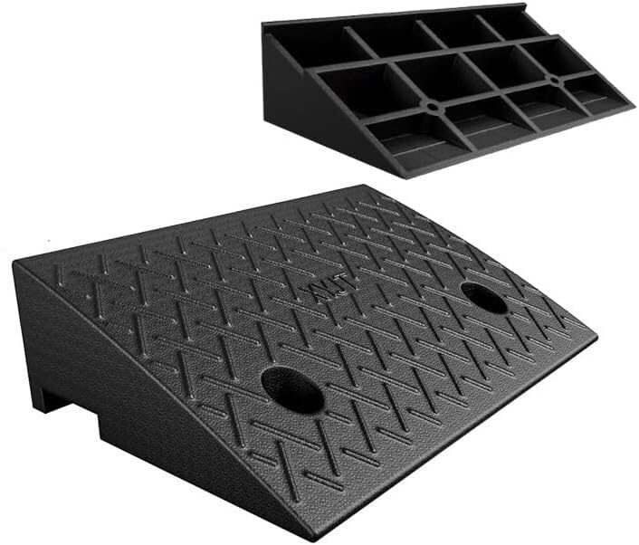 Rampe de chargement en caoutchouc 50x32x13cm robuste pour seuil de porte