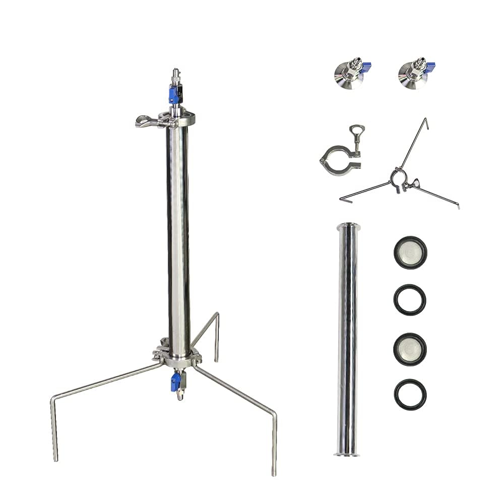 90G Vakuumkammer-Kit aus Edelstahl mit Stativ Hochsichere Industrieausrüstung zur Extraktion von Essenzen aus Pflanzenblättern Geschlossenes Vakuumröhrensystem