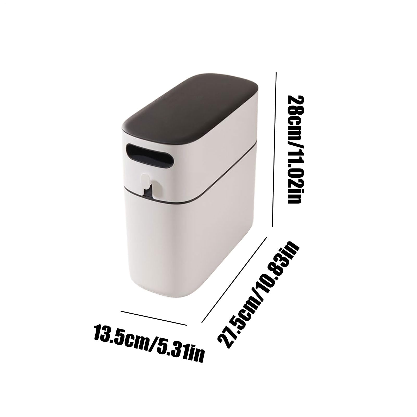 Cubo de basura fino y estrecho, basura fina | Cubo decorativo antiolores ahorro de espacio para cuarto de baño dormitorio