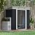Outsunny 6' x 4' Metal Lean to Garden Shed, Outdoor Storage Shed, Garden Tool House with Double Sliding Doors, 2 Air Vents for Backyard, Patio, Lawn, Black