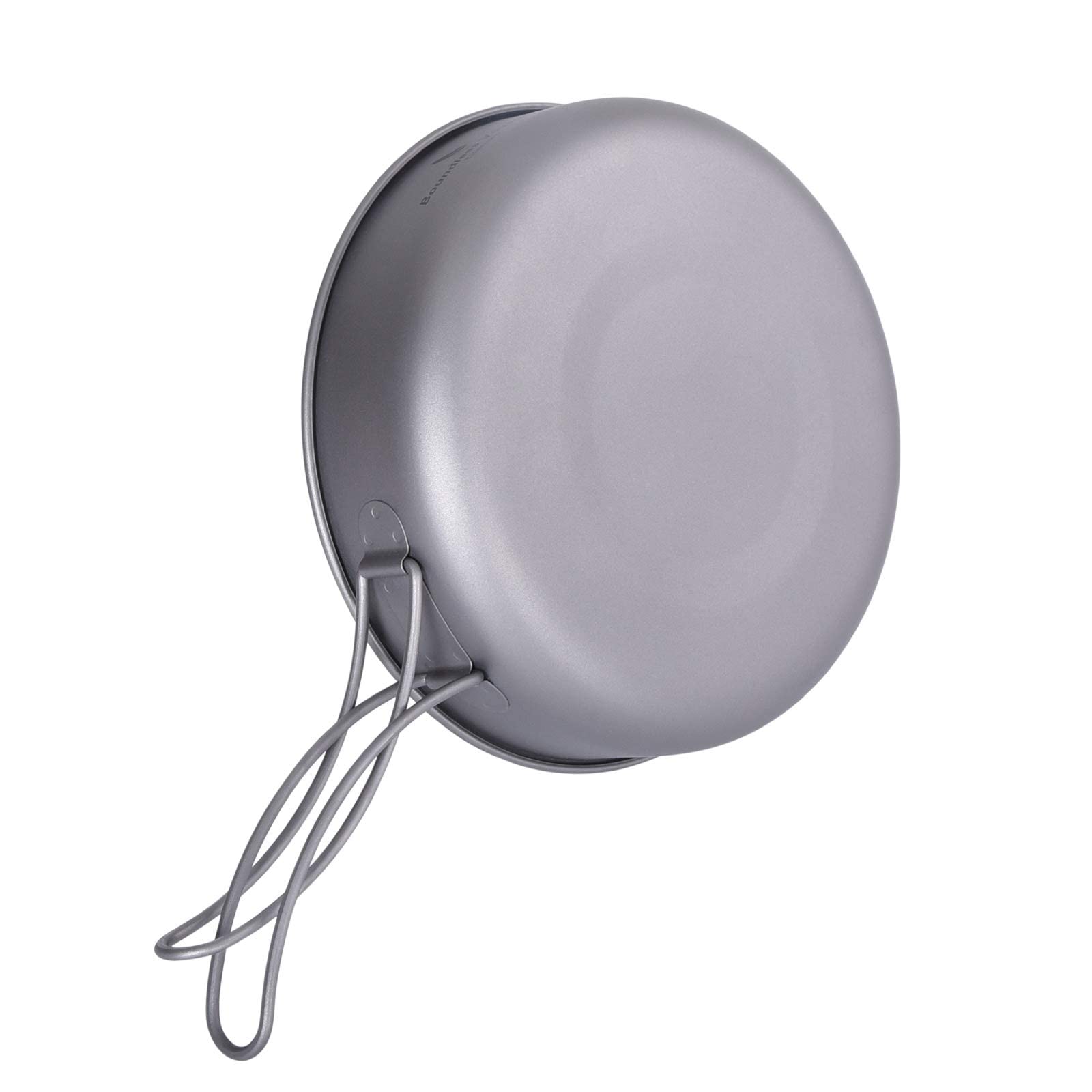 iBasingo 700 ml tytanowa nieprzywierająca patelnia 15 cm patelnia kempingowa lekka patelnia grillowa turystyka mały talerz miska do naczyń na zewnątrz naczynia kuchenne do steków z jajkiem sadzonym ze