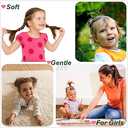 100Pcs Tiny Soft Toddler Hair Tie,Bow Hair Clips For Kids,Candy Color Hair Bands For Girls,No Damage (Purple) #TOP4