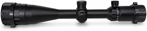 6-24x50 Adjustable Rifle Scope, Black, 50mm Objective Lens, for Hunting and Target Shooting