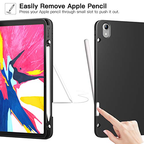 ZtotopCase for iPad Pro 12.9 Inch 2018, Full Body Protective Rugged Shockproof Case with iPad Pencil Holder, Auto S leep/Wake, Support iPad Pencil Charging for iPad Pro 12.9 Inch 3rd Gen - Black