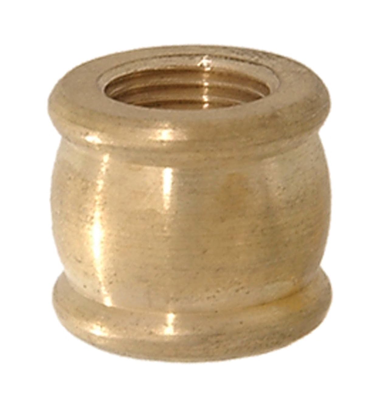 B&P Lamp® 1/4F X 1/8F Brass Coupling, 9/16" Ht., Burnished & Lacq.