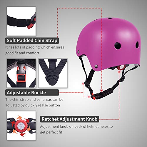 Casque Vélo Enfant Réglable 3-8 Ans Casque pour Filles Garçons Bébés Protection Roller Enfant - Image 3