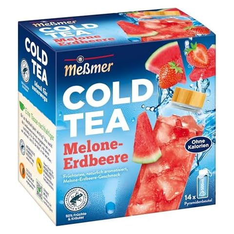 Messmer COLD TEA Watermelon Strawberry tea 14 tea bags/1ct. Made in Germany Cover