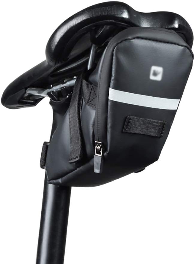 Matte Black Lightweight Bicycle Tail Bag Waterproof Saddle Bag Rear Seat Road Bike Riding Equipment Riding Saddle Bag Suitable for Carrying Inner Tube Spare Tools