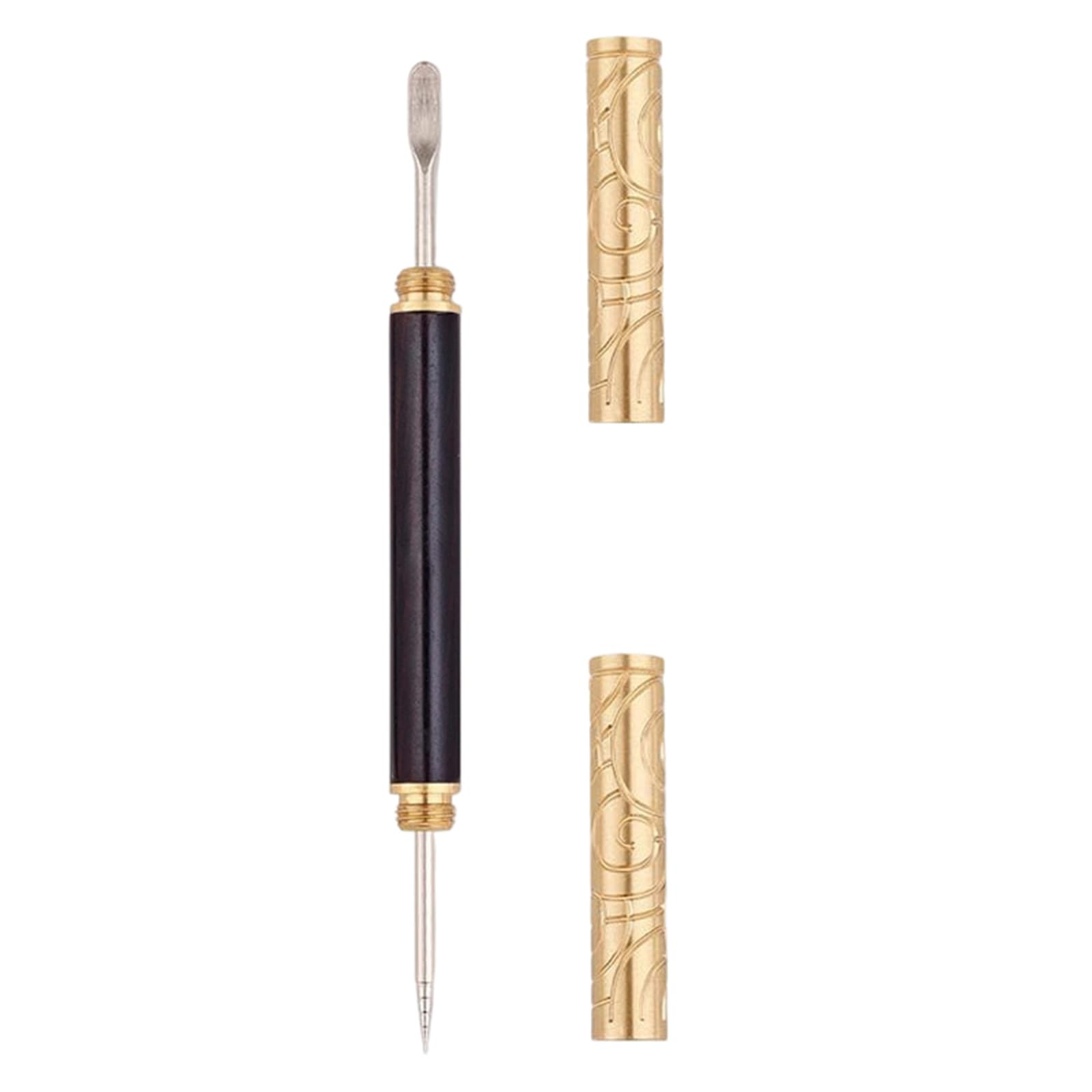 Msioytog Latte Art Pen Stainless Steel with Wood Handle Baristas Tool for Art on Latte Cappuccinos Espressos Coffee Accessories Stainless Steel Coffee Drawing Tool