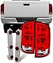 AKKON - For Dodge Ram 1500 | 2500 |3500 Pickup Truck Red Clear Tail Lights Replacement With Circuit Board Pair