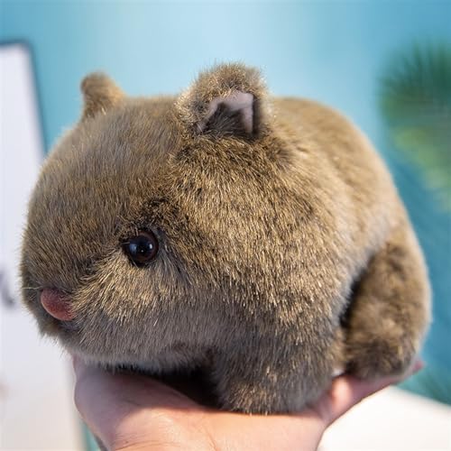 TOPLITHE Niedliches Wombat Plüschtier, Kuscheliges Wombat Plüschtier Weiches Kuscheltier Geschenk for Kinder Jungen Mädchen Geburtstag, Weihnachten(Brown,18CM/7IN)