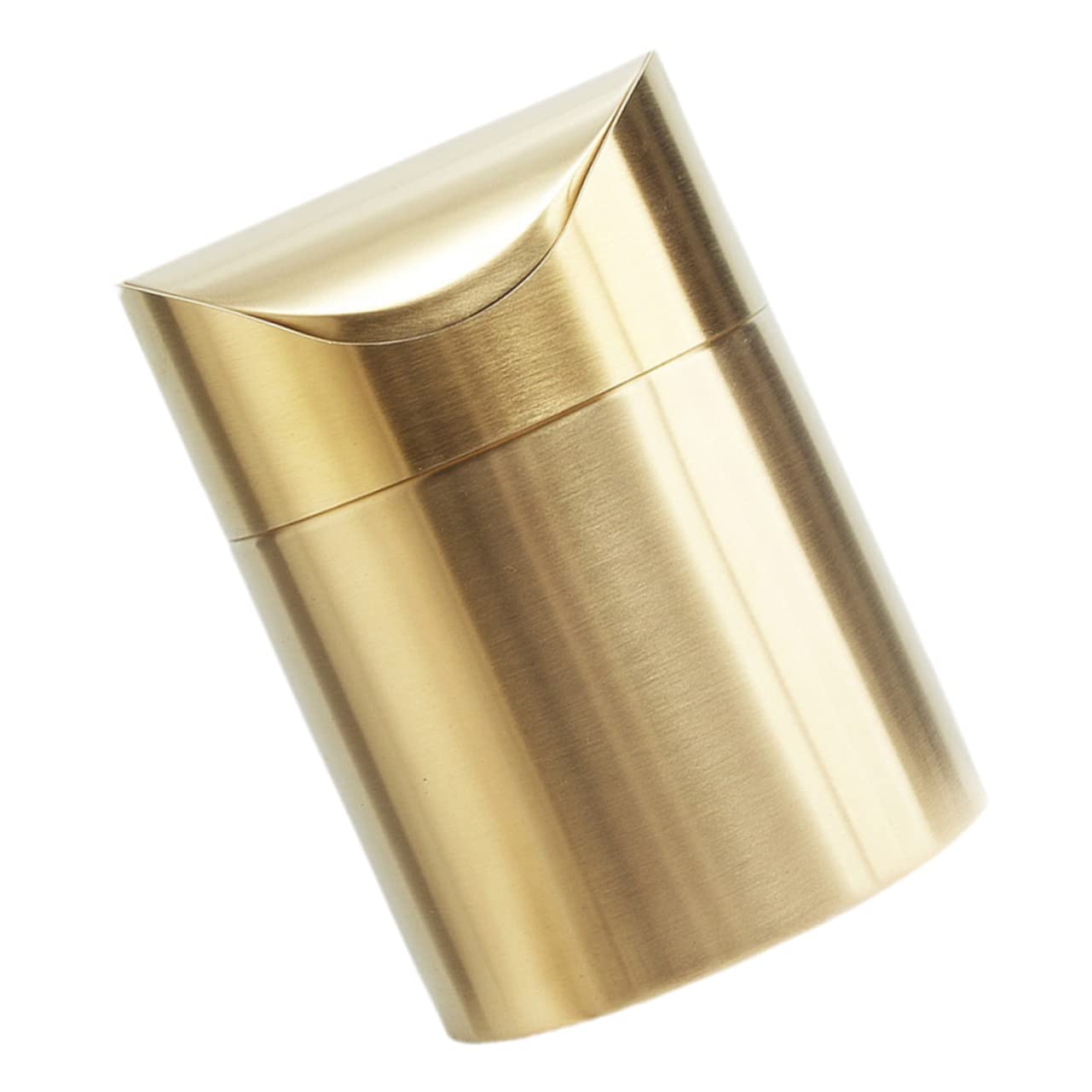 Mini poubelle de bureau Gatuida en acier inoxydable compacte