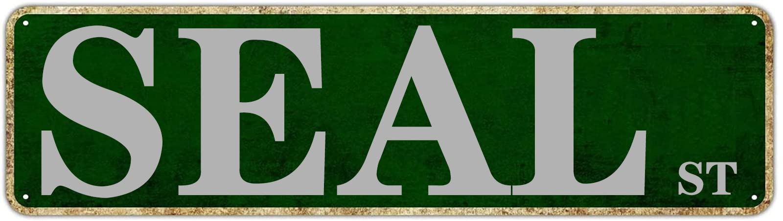 Seal St Retro Tin Signs Aluminum Metal Sign Gift for Home Living Room Garden Wall Yard Coffee Decor 4x16 Inch