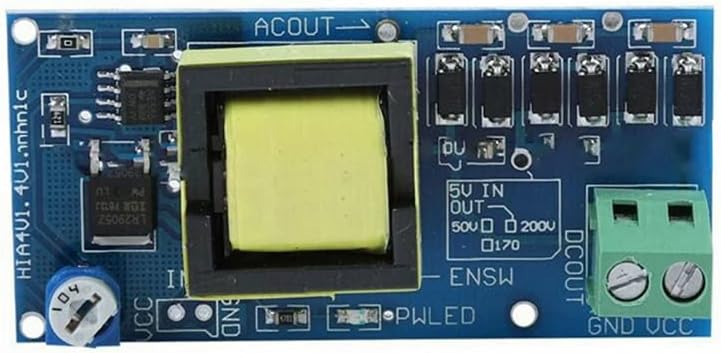 Acxico 1pcs High Voltage DC-DC Boost Converter 5V-12V Step up to 300V-1200V Power Module
