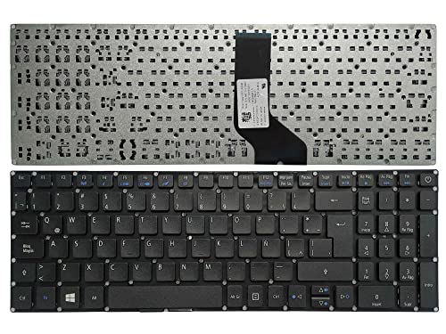 Teclado de Computadora Portátil Compatible para Acer Aspire E5-573 E5-573T E5-573G E5-573TG E5-523 E5-523G E5-774 E5-774G E5-752G E5-773 Latín sin retroiluminación