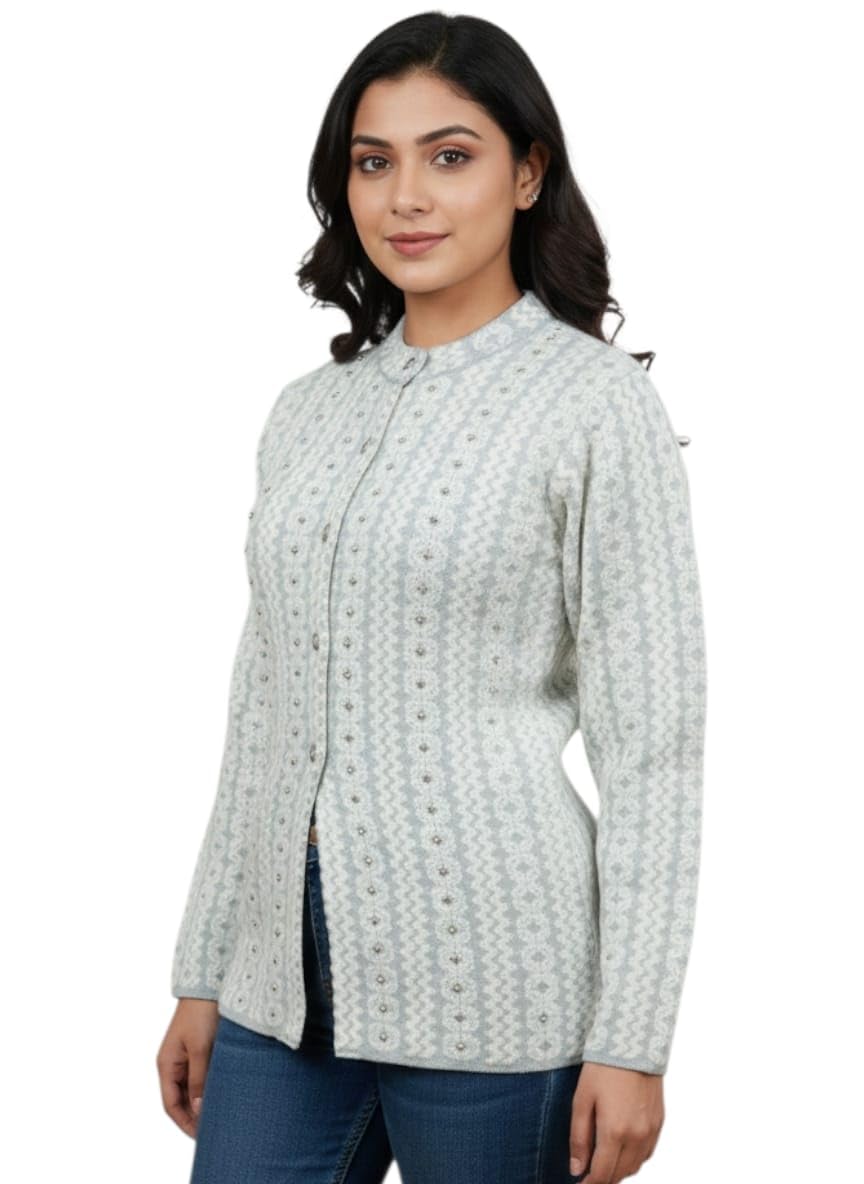 diksha collection Women Woolen Sweater for Winter, Stylish Round Neck Cardigan Sweater, Wool Sweater Fully Warm with Front Buttoned Cardigan for Women-picture-43