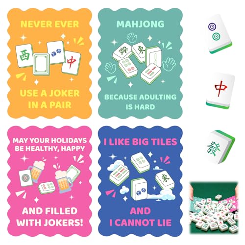 4 piezas mezcladoras para fichas de Mahjong
