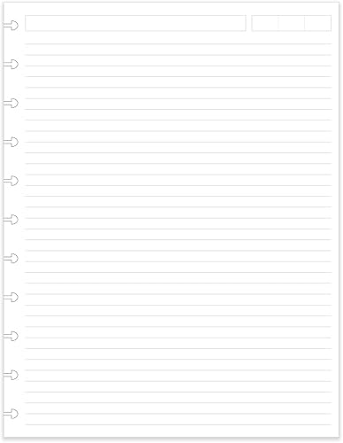 Miniatura 6 de Papel de recambio de tamaño carta, repuesto de papel de disco para sistema de toma de notas personalizado TUL, insertos de planificador de carta,