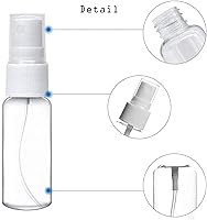 Vista 2 de Mini botella de espray de niebla fina, de plástico transparente, recargable y reutilizable, atomizador, contenedor de líquido para viajes