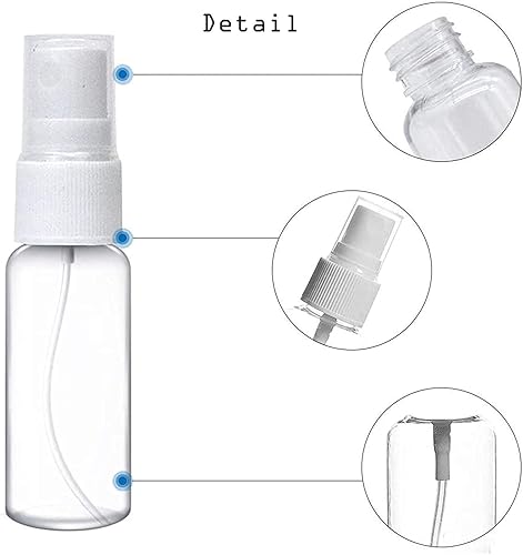 Miniatura 2 de Mini botella de espray de niebla fina, de plástico transparente, recargable y reutilizable, atomizador, contenedor de líquido para viajes,