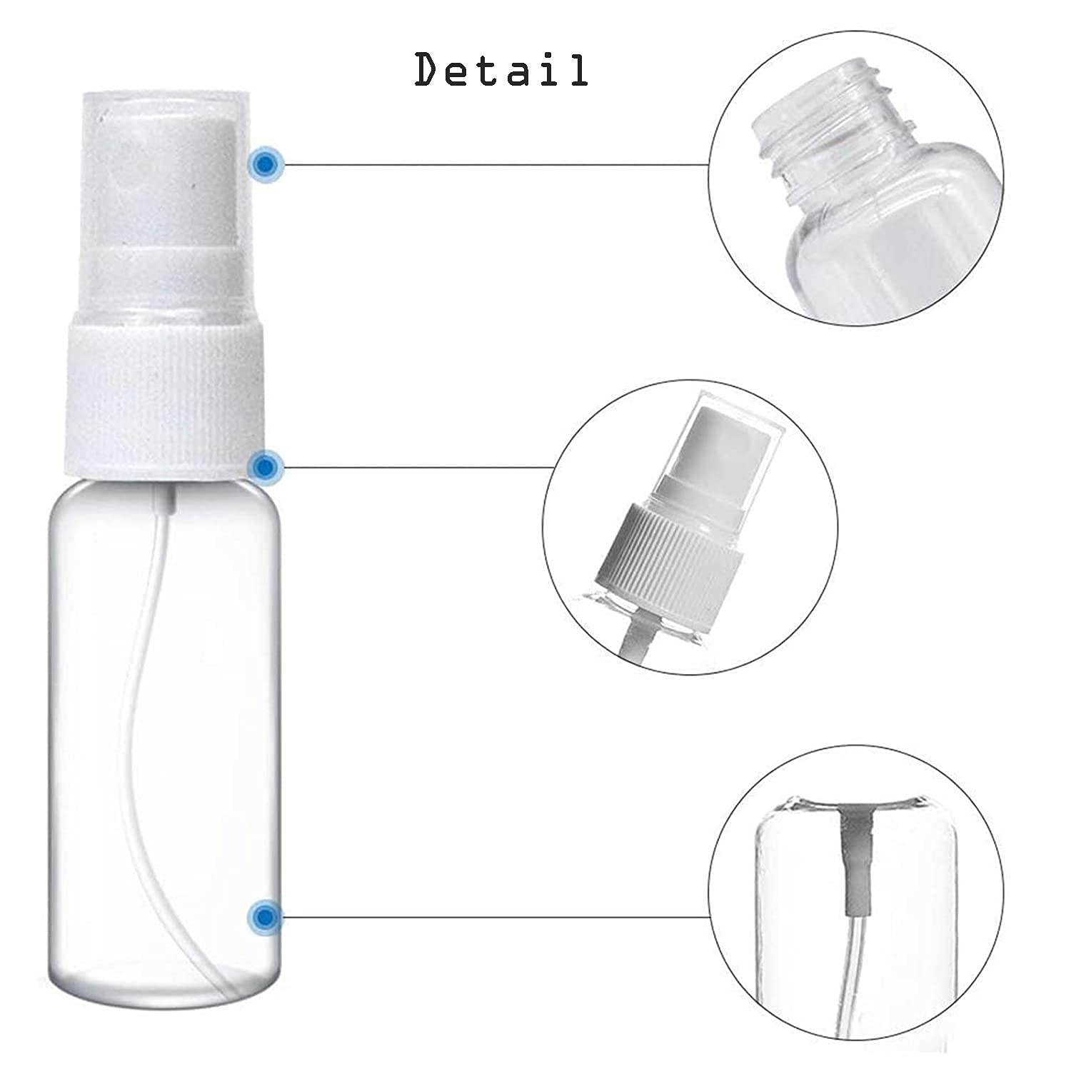 10 Flaconi Spray Da 15 Ml – Vuoti In Plastica Trasparente Per Profumi, Oli Essenziali E Pulizia - 6
